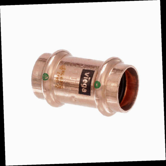 Copper Coupling 1/2 in. Press with Stop (10-Pack)