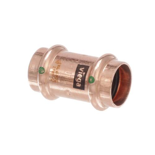 Copper Coupling 1/2 in. Press with Stop (10-Pack)