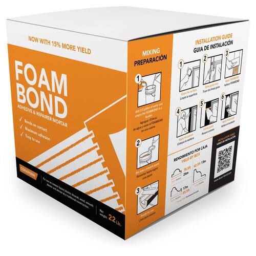 Adhesive Foambond 7 in. x 7 in. x 7 in. Stucco Moulding Grey (10-Pack)