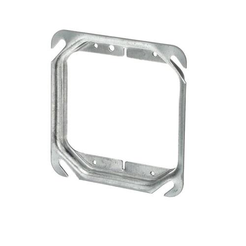 Mud Ring 2-Gang Square - Silver