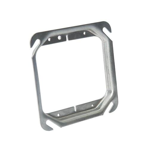 Mud Ring 2-Gang Square - Silver