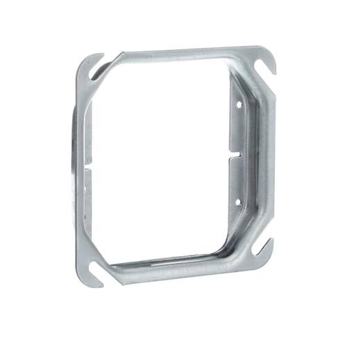 Square Box Mud-Ring 4 in. 2 Device 5/8 RSD