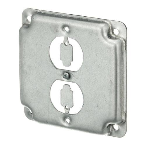 Receptacle Cover Raised 4in. Square Single Duplex 1/2 in.