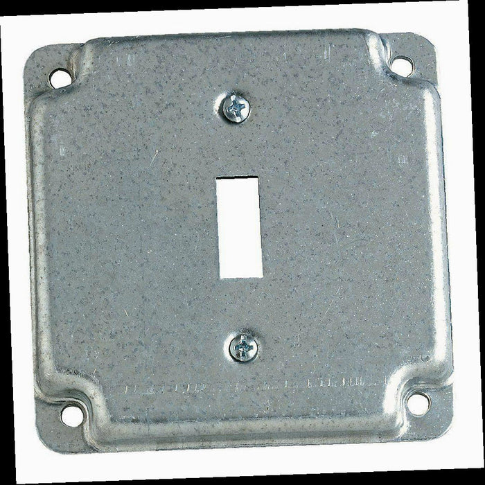 Box Cover Square 4 in. for Single Toggle Switch Receptacle