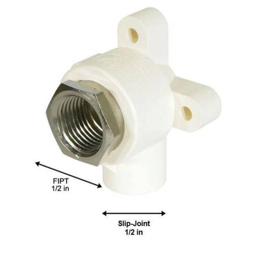 CPVC Fitting 90-Degree Elbow 1/2.in x 1/2.in Solvent Cemented PSI-400 Female