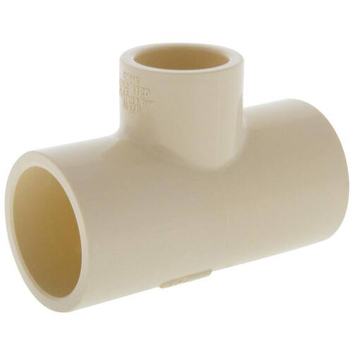 CPVC Fitting Tee 3/4.in x 3/4.in x 1/2.in Solvent Cemented PSI-400