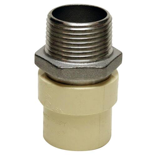 MPT Adapter CPVC CTS Slip Stainless Steel 3/4 in. x 3/4 in.