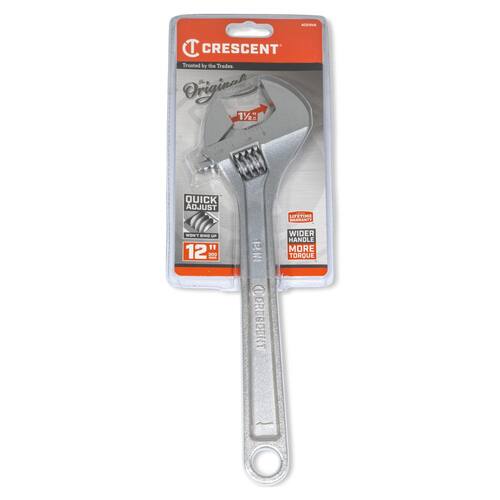 Chrome Adjustable Wrench, 12 in.