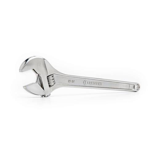 Chrome Adjustable Wrench, 15 in.