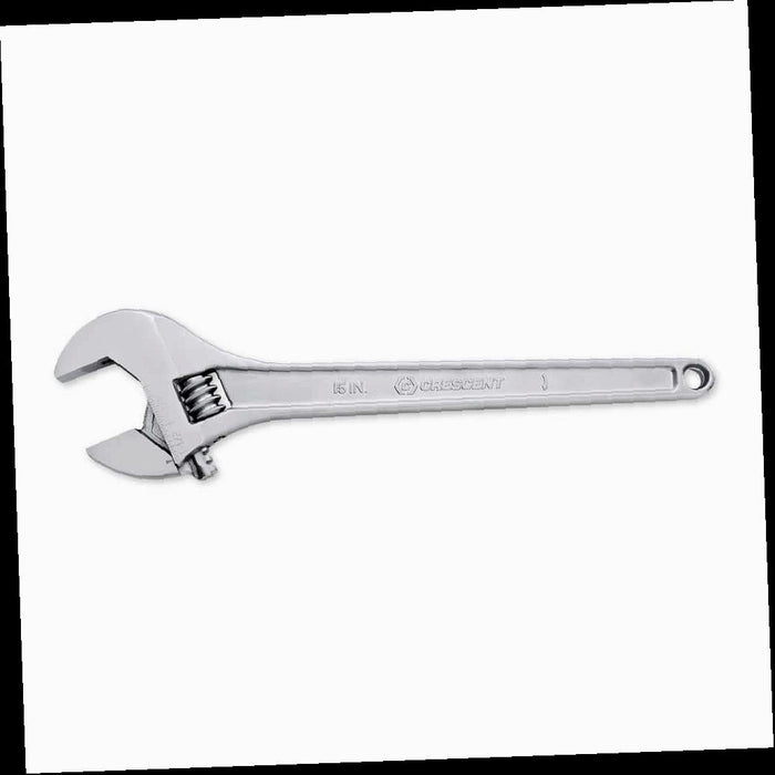 Chrome Adjustable Wrench, 15 in.