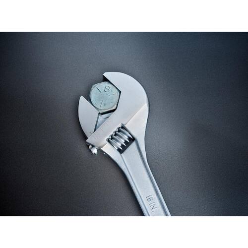 Chrome Adjustable Wrench, 15 in.