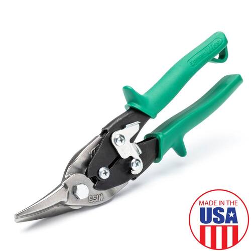 Aviation Snips, 9.75 in., Compound Action Straight and Right Cut, Wiss