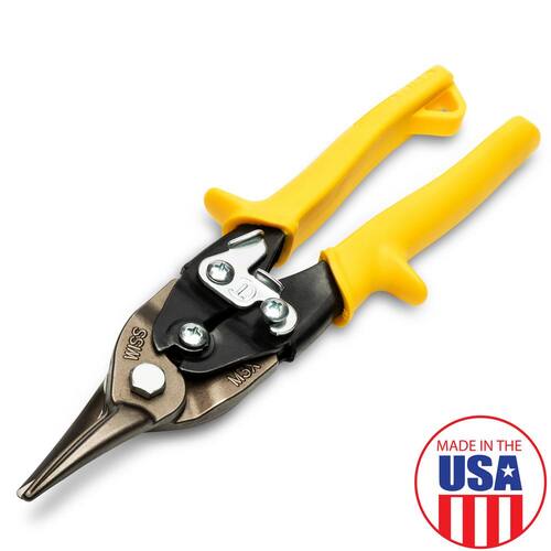 Aviation Snips, 9.75 in., Compound Action Straight, Left, and Right Cut, Wiss