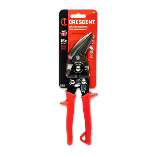 Aviation Snips, 9.25 in., Compound Action Offset Straight and Left Cut, Wiss