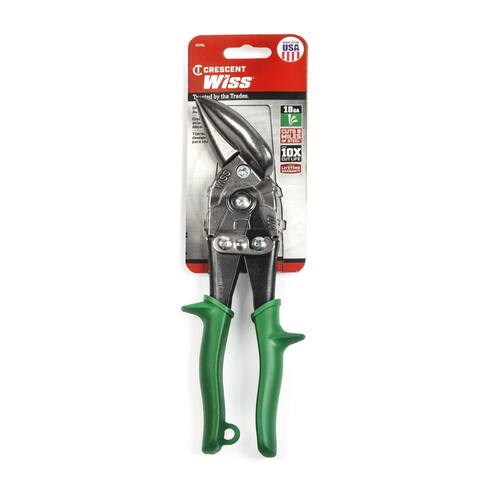 Aviation Snips, 9.25 in., Compound Action Offset Straight and Right Cut, Wiss