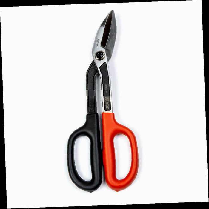 Tinner Snips, 10 in., Offset-Cut Drop Forged, Wiss