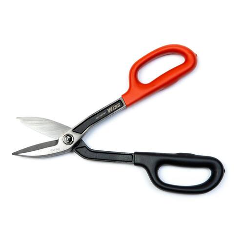 Tinner Snips, 10 in., Offset-Cut Drop Forged, Wiss