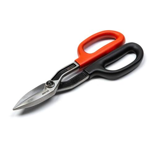 Tinner Snips, 10 in., Straight-Cut Drop Forged, Wiss