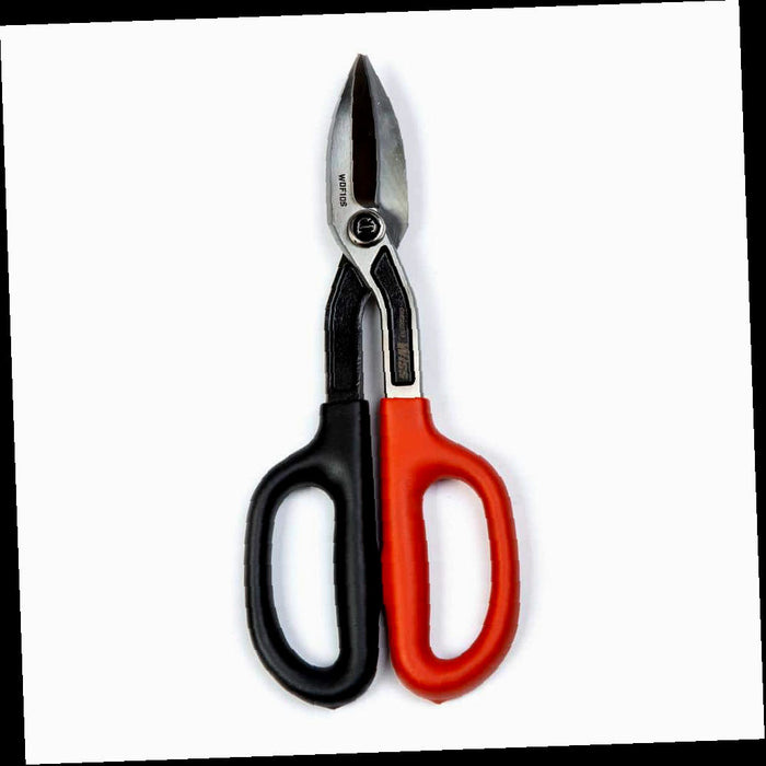 Tinner Snips, 10 in., Straight-Cut Drop Forged, Wiss