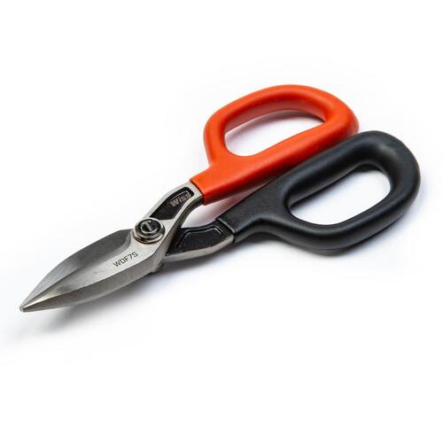 Tinner Snips, 7 in., Straight-Cut Drop Forged, Wiss