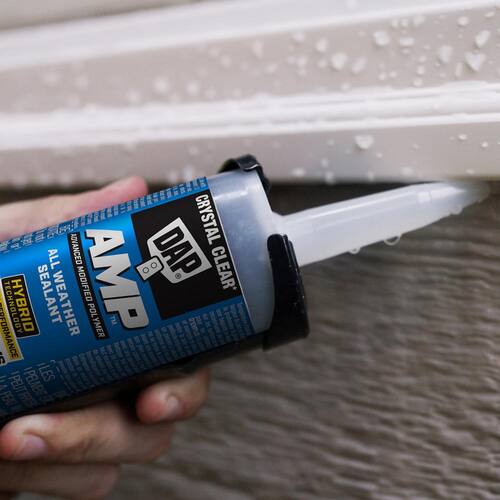 All Weather Sealant, AMP Advanced Modified Polymer, Crystal Clear, Window, Door and Siding, 9 oz.