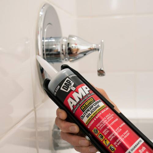 Kitchen and Bathroom Sealant, AMP Advanced Modified Polymer, Crystal Clear, 9 oz.