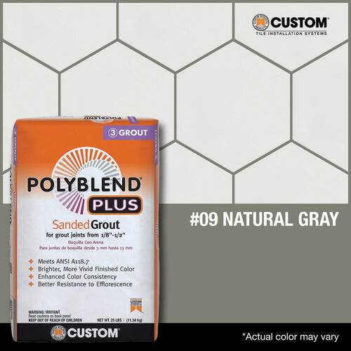 Natural Gray Sanded Grout - 25 lb (#09)