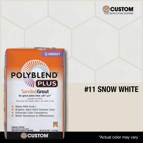 Snow White Sanded Grout - 25 lb (#11)