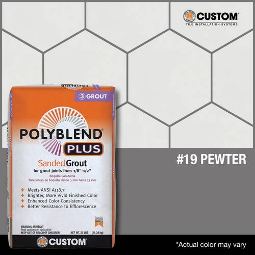 Pewter Sanded Grout - 25 lb (#19)