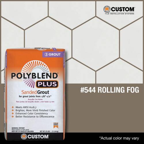 Rolling Fog Sanded Grout - 25 lb (#544)