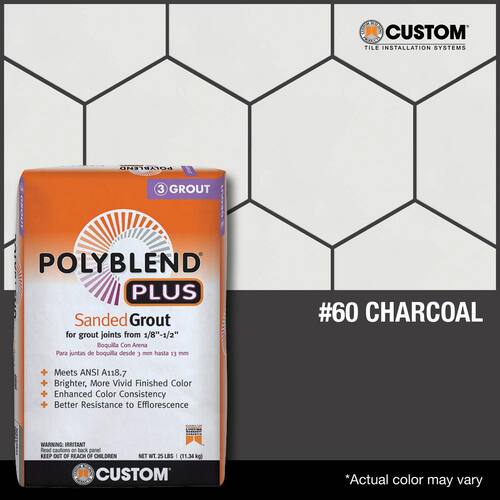 Charcoal Sanded Grout - 25 lb (#60)