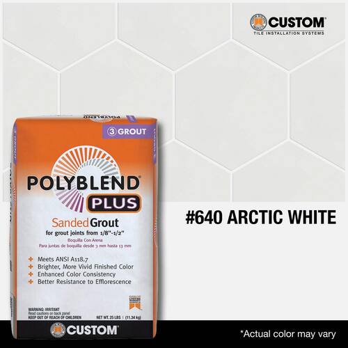 Arctic White Sanded Grout - 25 lb (#640)