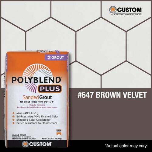 Brown Velvet Sanded Grout - 25 lb (#647)