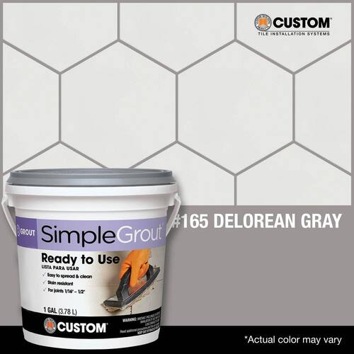 Delorean Gray Pre-Mixed Grout - 1 gal (#165)