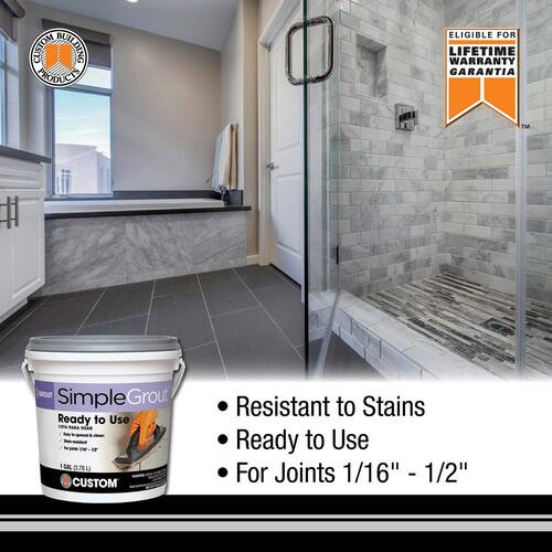 Delorean Gray Premixed Grout - 1 qt (#165)