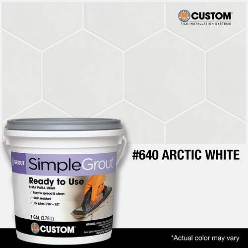 Arctic White Pre-Mixed Grout - 1 qt (#640)