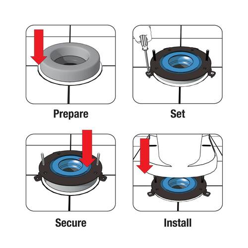 Toilet Flange Repair Stainless Steel with HydroSeat Technology.