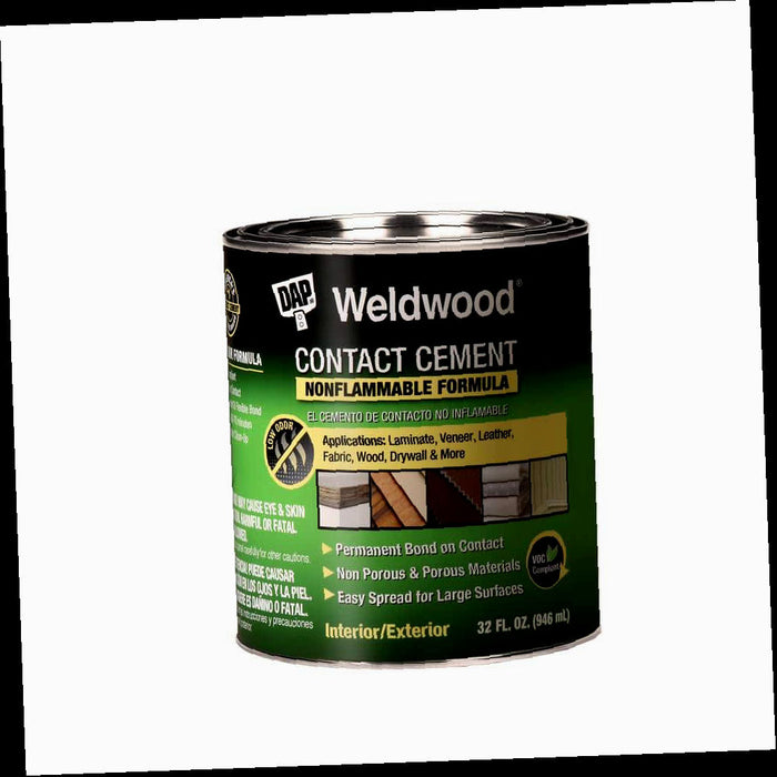 Contact Cement, Weldwood, Nonflammable, 32 fl. oz.
