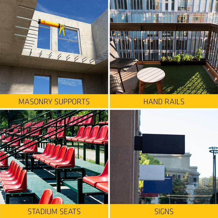 Fast Curing Anchoring Adhesive 10.1 oz. Heavy Duty Grey Sika 13