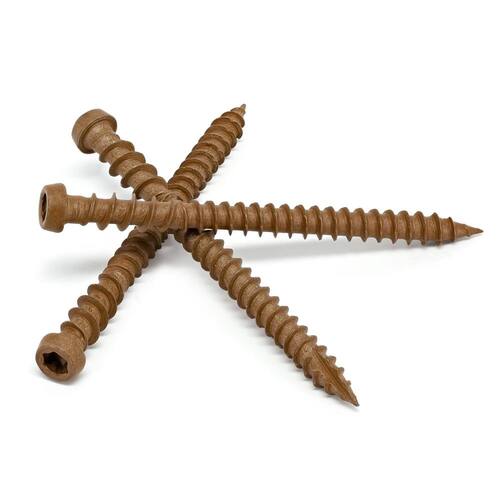 Star Pan-Head Composite Brown Deck Screws, #10 x 2-1/2 in., 5 lbs.-Box, 371-Piece