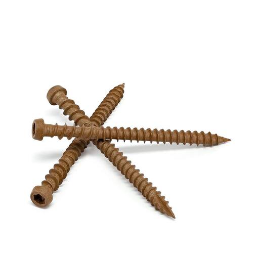 Star Pan-Head Composite Brown Deck Screws, #10 x 2-1/2 in., 5 lbs.-Box, 371-Piece