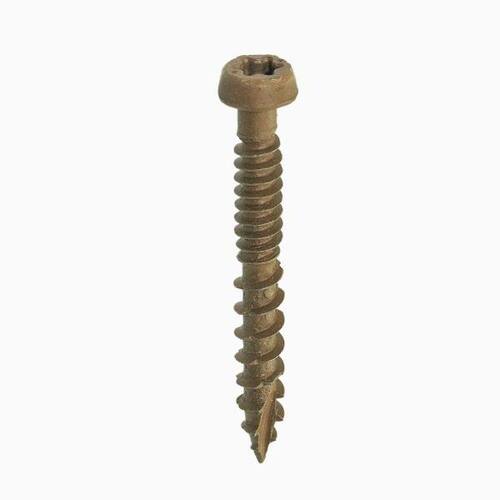 Coarse Brown Polymer-Plated Steel Star-Drive Composite Deck Screws, #8 x 1-5/8 in., 1 lb. per Box