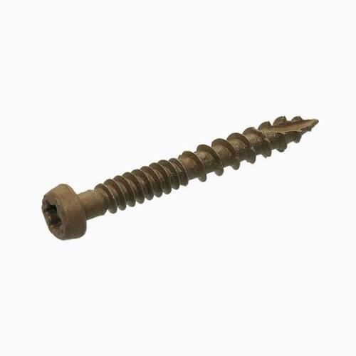 Coarse Brown Polymer-Plated Steel Star-Drive Composite Deck Screws, #8 x 1-5/8 in., 1 lb. per Box