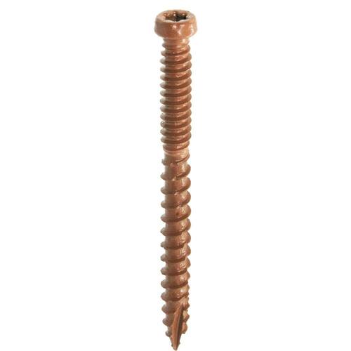 Self-Starting Star-Drive Bugle Head Red Composite Deck Screws, #9 x 2-1/2 in., 1 lb. box, 73 pcs