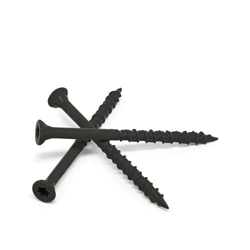 Black Exterior Self-Starting Star Drive Flat-Head Deck Screw, #9 2-1/2 in., 1 lb.-Box, 87-Piece