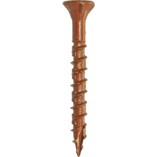 Red Exterior Self-Starting Star Flat-Head Wood Deck Screws, #8 x 1-5/8 in., 25 lbs. box, 1543 pcs