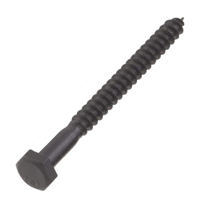 Lag Bolt 1/4 in. x 3 in. Hex Head Black Exterior (15-Pack) 2