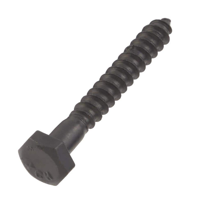 Lag Bolt 1/4 in. x 2 in. Hex Head Black Exterior (25-Pack) 2