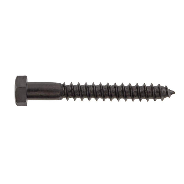 Lag Bolt 3/8 in. x 3 in. Hex Head Black Exterior (15-Pack) 3