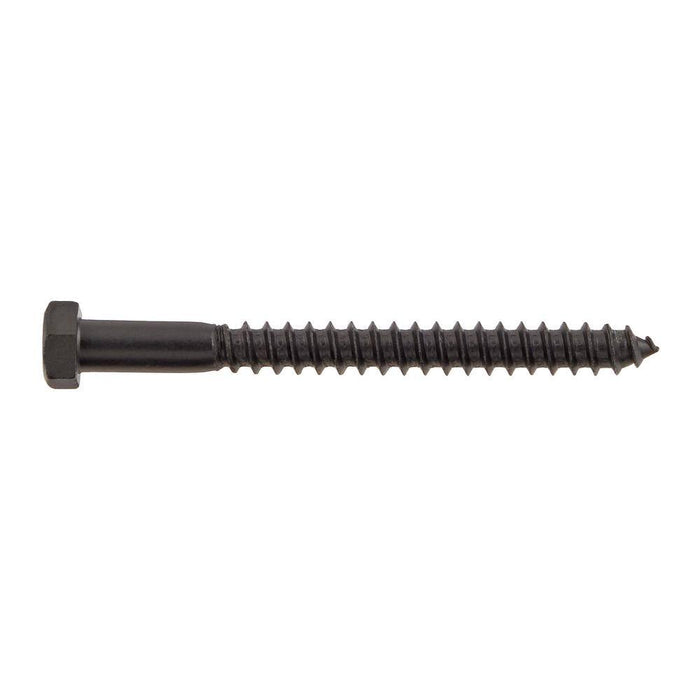 Lag Bolt 3/8 in. x 4 in. Hex Head Black Exterior (15-Pack) 3